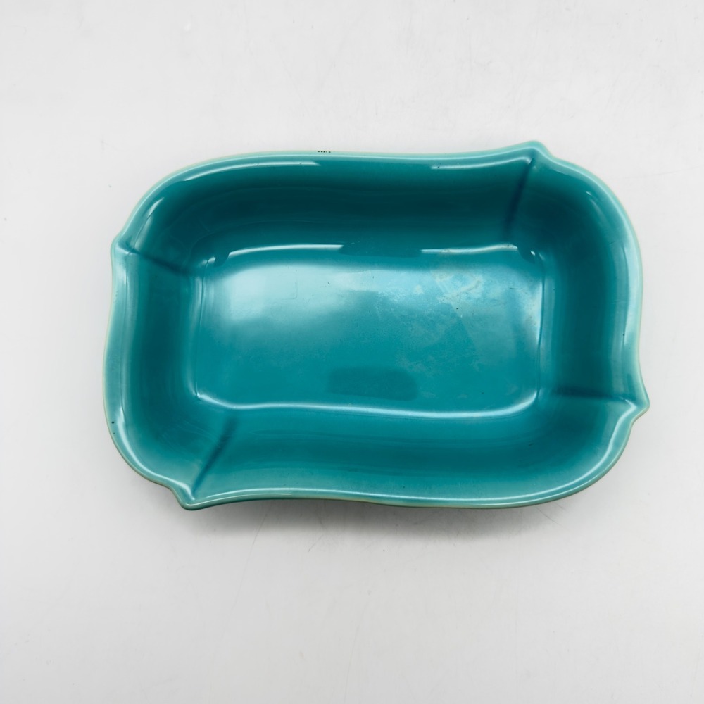 Franciscan Ware Coronado Turquoise Trinket Dish Vintage Gloss‎ Rectangular Bowl